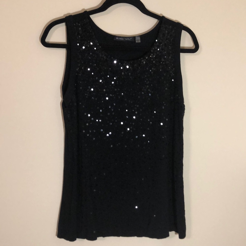 Black sequin top